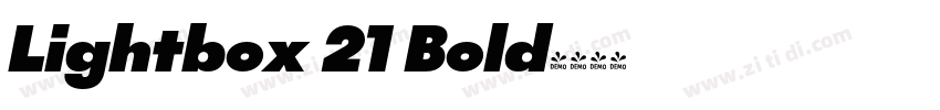 Lightbox 21 Bold字体转换